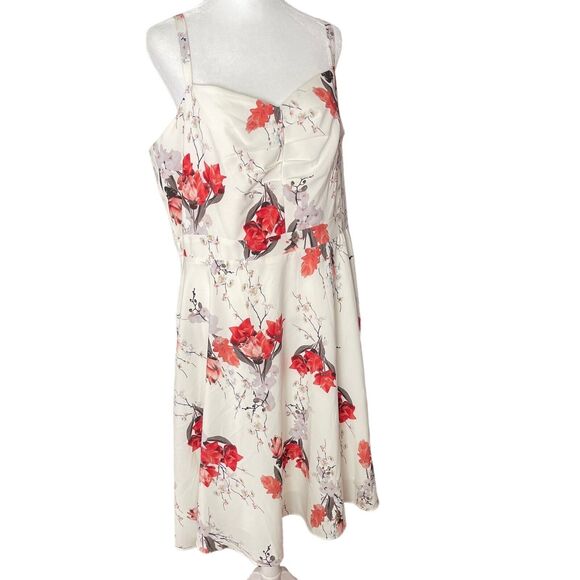 NWT City Chic Womens Plus 18 Dress Vintage Posey Saffron Floral A-Line Pockets - Picture 11 of 11